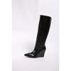 Fashion Designer Autumn Winter Cosy Pointed Toe Woman Knee-High Boots Slip-On Low Thin Heels Cowboy Ladies Shoes Botas De Mujer