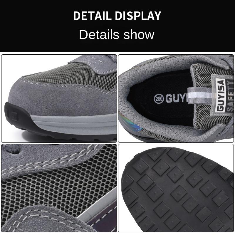 Labor Insurance Shoes Men's Steel Bag Head Non-slip and Wear-resistant Shoes, Anti-smashing and Anti-piercing Comfortable Work Shoes