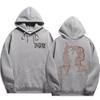 Kpop Agust D D-DAY US Solo Tour Hooded Cardigan Lange Mouwen Diamant Jas Katoen Y2K Oversized Pullover Koppel Sweatshirt