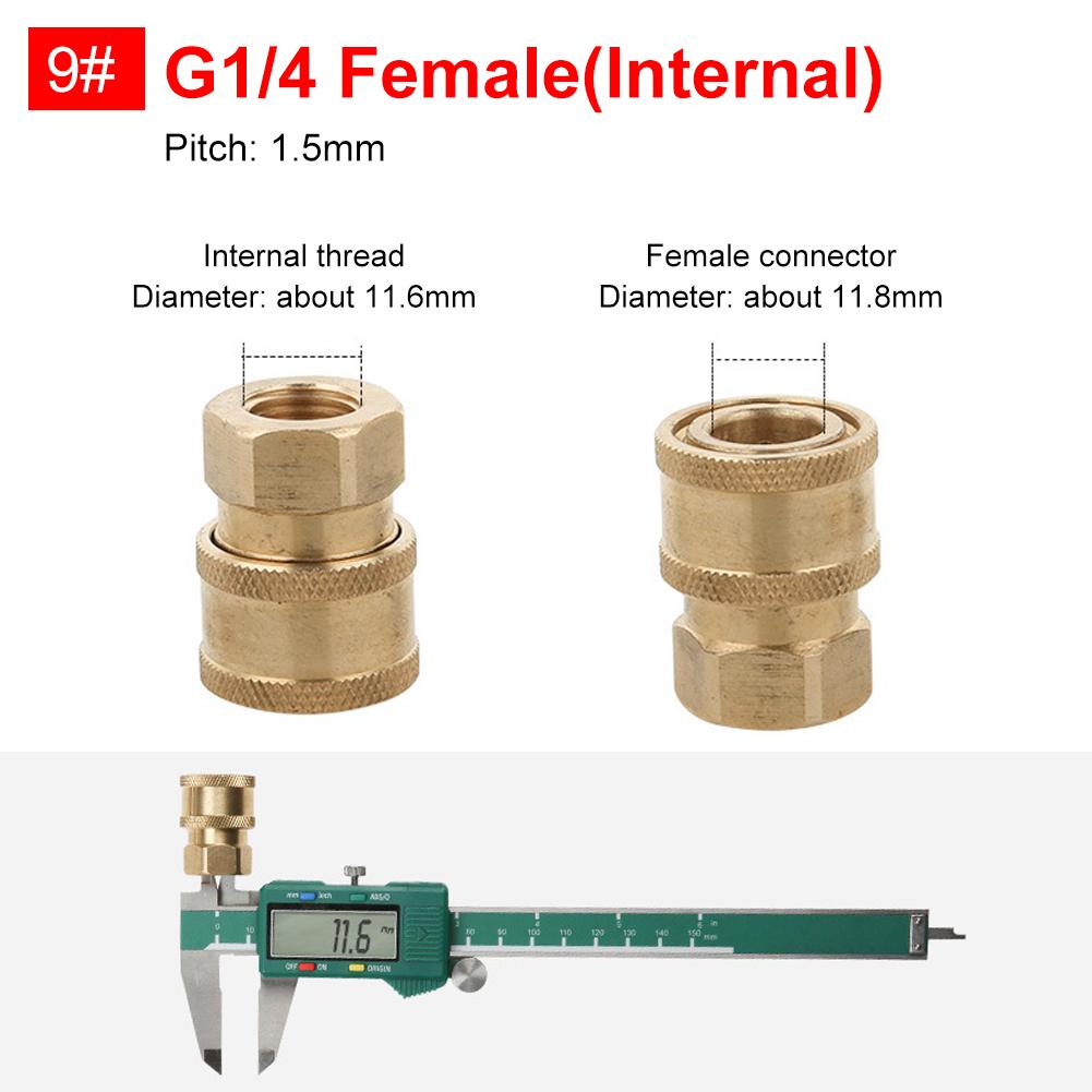 Pressure Washer Connector Professional Adapter 1/4 Quick Disconnect M14 M22 Male Female Coupler Car Washing For Bmw Tesla VW
