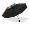 Fireman Fire Trucks Themed Travel Umbrella-8 Ribs Automatic Opening and Closing, Portable Folding Design, Compact and Stylish Umbrella Suita