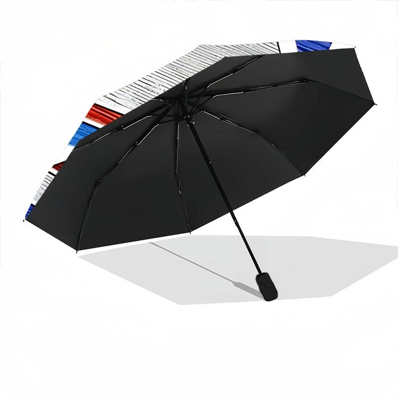 1pc Stars Stripes Automatic Open/Close Umbrella, Portable Folding Umbrella, Compact Travel Umbrella for069