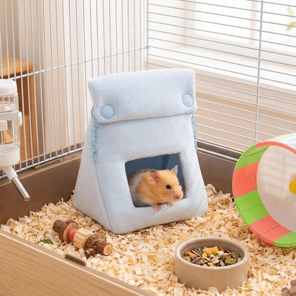 Warm Bread Bag Hamster Nest Windproof Plush Pet Bed Cute Hamster Cotton Nest  Cage Accessories