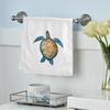 ALAZA Ocean Sea Turtle Hand Towels for Bathroom Set of 2,Coastal Beach Bath Towel Decorative Finger Towel Cotton Soft Absorbent Face Towel, 15.5x29.5