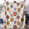 Viral Sweet Style  Lollipop Printed Pattern Blanket Soft And Comfortable Small Cover Blanket Suitable For Car Dormitorie Office