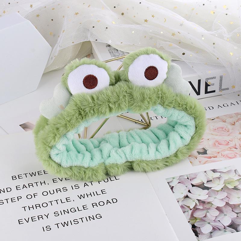 Cute Frog Headband for Women's Face Washing & Makeup - Cartoon Style
