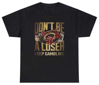 Nie Bądź Przegranym Koszulka z Napisem Keep Gambling Zabawny Zakład Parlay Humor Sportowy T-shirt