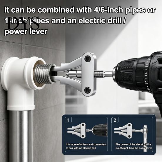 Outil extracteur pour retrait sans effort de tuyau cassé, Extracteur de filetage endommagé, pour tuyaux en acier trempé de 1/2", 3/4", 1", Retrait, Accessoire de réparation domestique