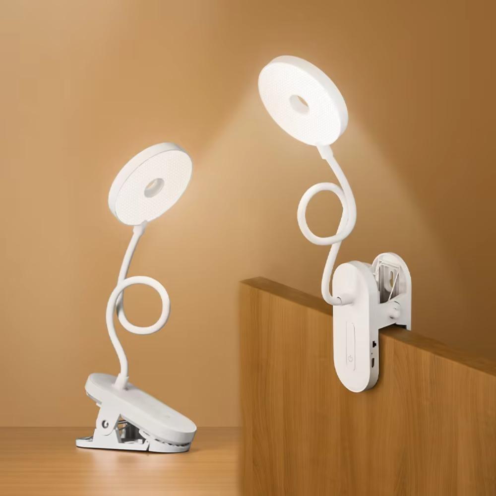 Durable Clip-On Desk Lamp Portable 1200 Mah LED Lamp Eye Protection Timed Stepless Dimming Book Light Home Office