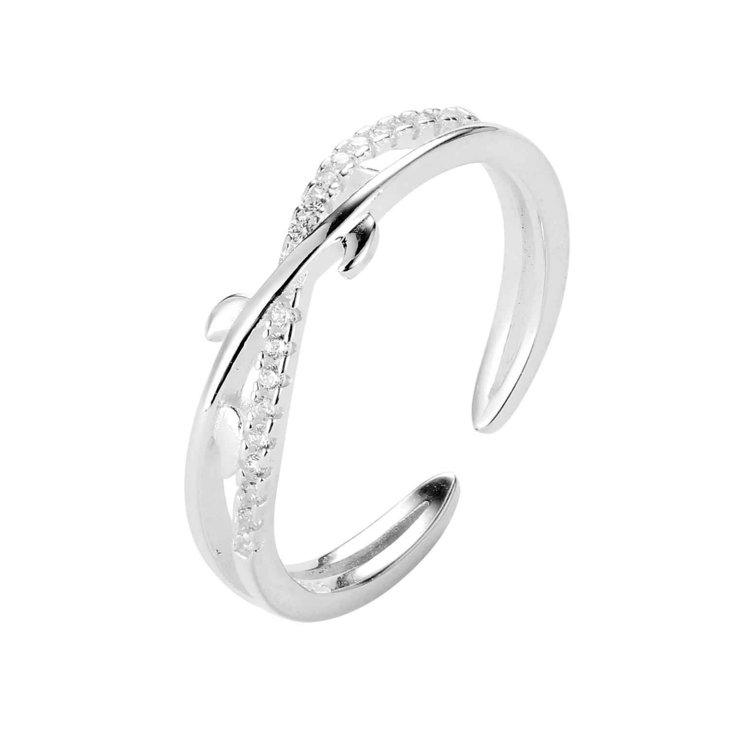 

Крест Ожерелье Лист Кольцо Цветное Украшение Руки Открытое Кольцо Холодный Стиль Дизайн Новый Стиль #15 [Adjustable 14-16]