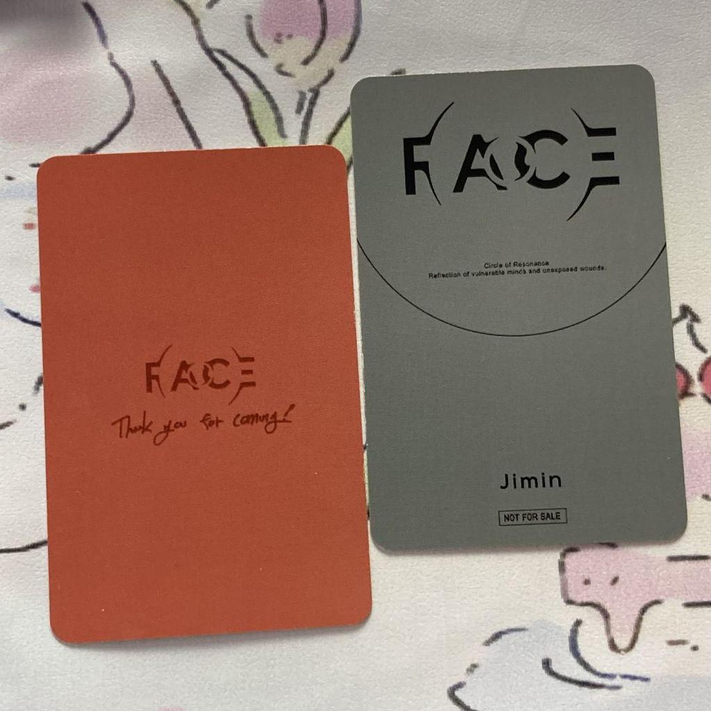 [USED] Jimin JIMIN FACE BTS Lucky Drop Universal Studios Trading Cards (2 pieces)