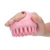Round Shape Handheld Head Scalp Massage Brush Hair Shampoo Washing Brush with Handle (Pink)