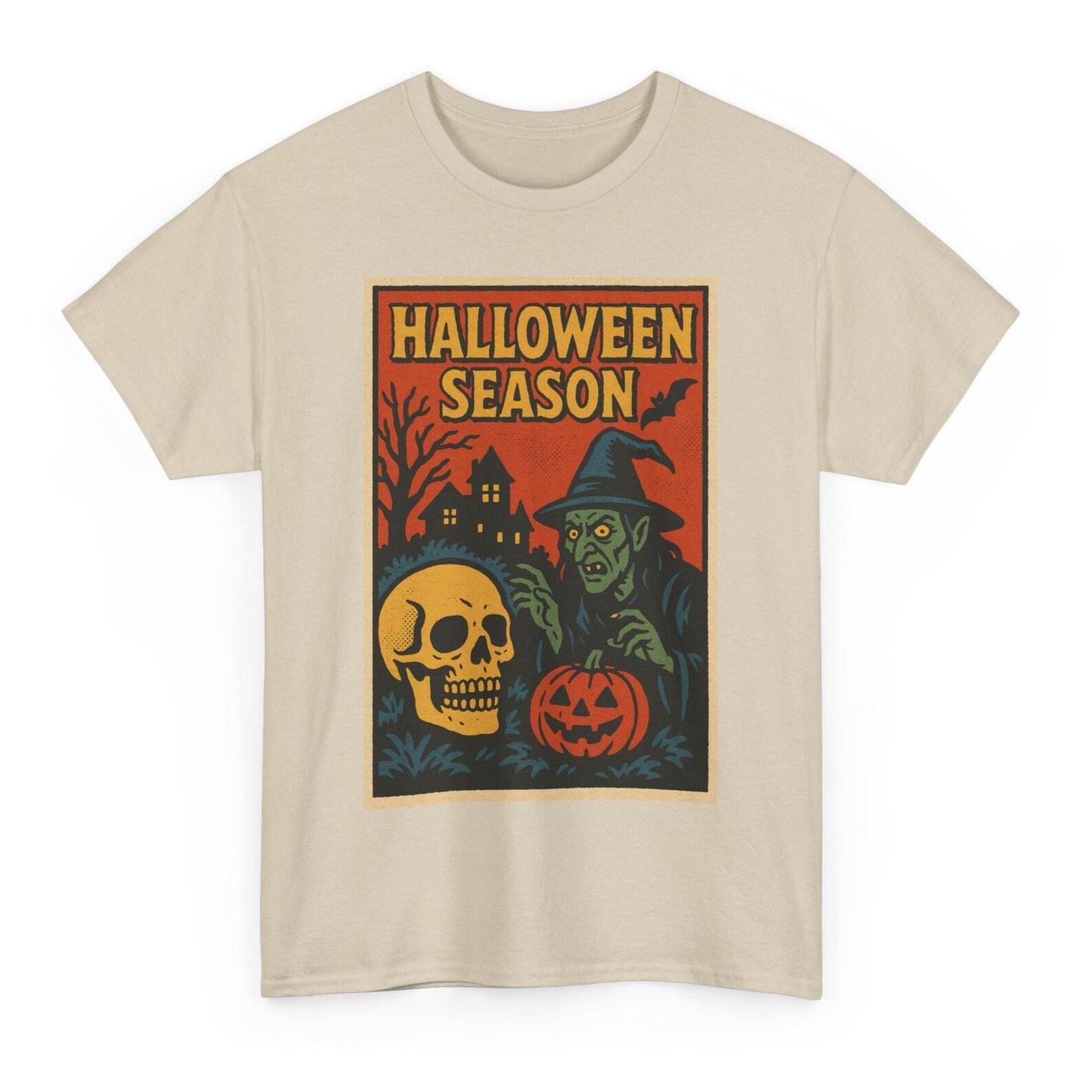 Halloween T-Shirt: Spooky Fall Retro Comic Vibes Unisex Tee S