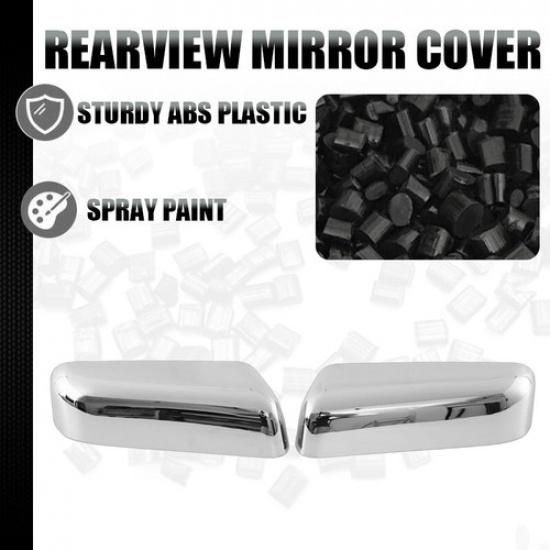 Rearview Mirror Cover Set For 2009-2014 Ford F150 Upper Cap Chrome Left & Right