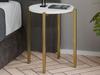 Modern Round Nightstand 35X35X46 Cm Metal Gold
