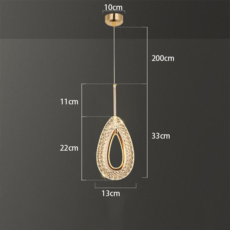 Nordic LED Pendant Lights Indoor Lighting Luxurious Hanging Lamp Home Living Room Decoration Dining Tables Bedside Aisle Light