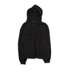 Ertr Logo Appliqué 2Way Hoodie Zip Up Black