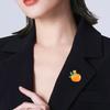 Brooch Enamel Painted Small Pumpkin Autumn Style Brooch Full Glaze Vivid Color Anti-Exposure Pin Bags Coats Scarves Badge Outfit Accessory