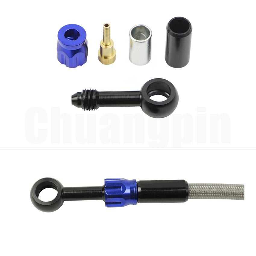 Montare banjo de frână Scoateți din aluminiu Moto întărită hidraulică Ambreiaj de frână Linie de furtun de ulei AN3 pentru motocicletă ATV Dirt Bike Buggy