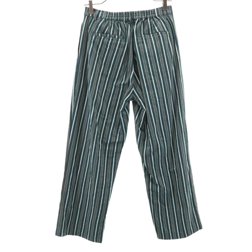 Fafatt Striped Pattern Easy Pants Green System Women Used