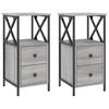 Nightstands (2 pcs) Grey Sonoma 34 x 35.5 x 70 cm engineered wood