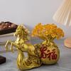 Money Tree Horse Figurine Chinese Year Decorative Collectibles Lucky for Bookshelf