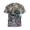 Printed short sleeved round neck boy and girl movie fashion shirt comfortable summer