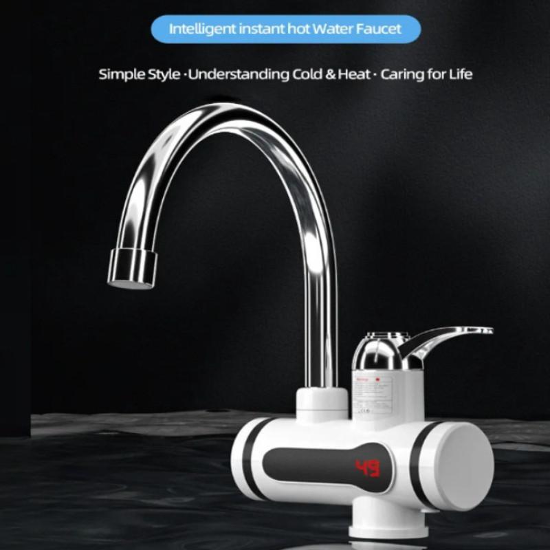 Digital Display Hot & Cold Dual-use Faucet Electric Heating Water Faucet & Shower Home Intelligent Instant Hot Water Faucet