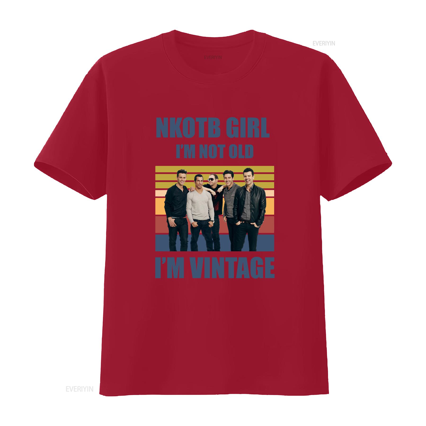 New Kids on the Block T Shirt Rock Band Vintage NKOTB Group Concert Cute for Music Lovers vintage Washed Unisex Casual S