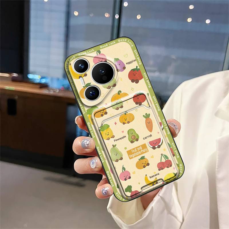 Waterproof Silicone Phone Case For Huawei P70 Pro/Pura 70 Pro+ Fashion Design Full Wrap Soft Case Card Slot Durable Cute