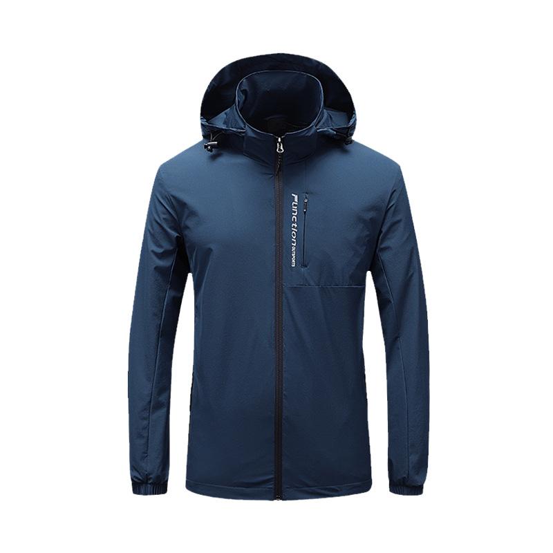 Spring and Autumn Jacket Men's Outdoor Jacket Hooded Large Size Outdoor Windproof Waterproof Mountaineering Suit Casual Top