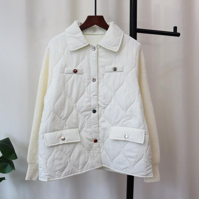 

Хлопковая одежда в стиле пэчворк, вязаный кардиган, осень-зима, новый, свободный, с темпераментом, тонкий, с лацканами, свитер-жакет, женский one size fits all