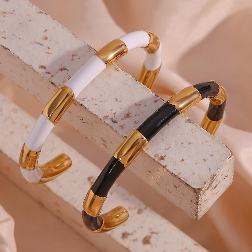 MamacitaSlay Damenschmuck Massives Segment Gebackene Farbe Armband Hochwertiges Damen Edelstahl Gebackene Farbe Armband