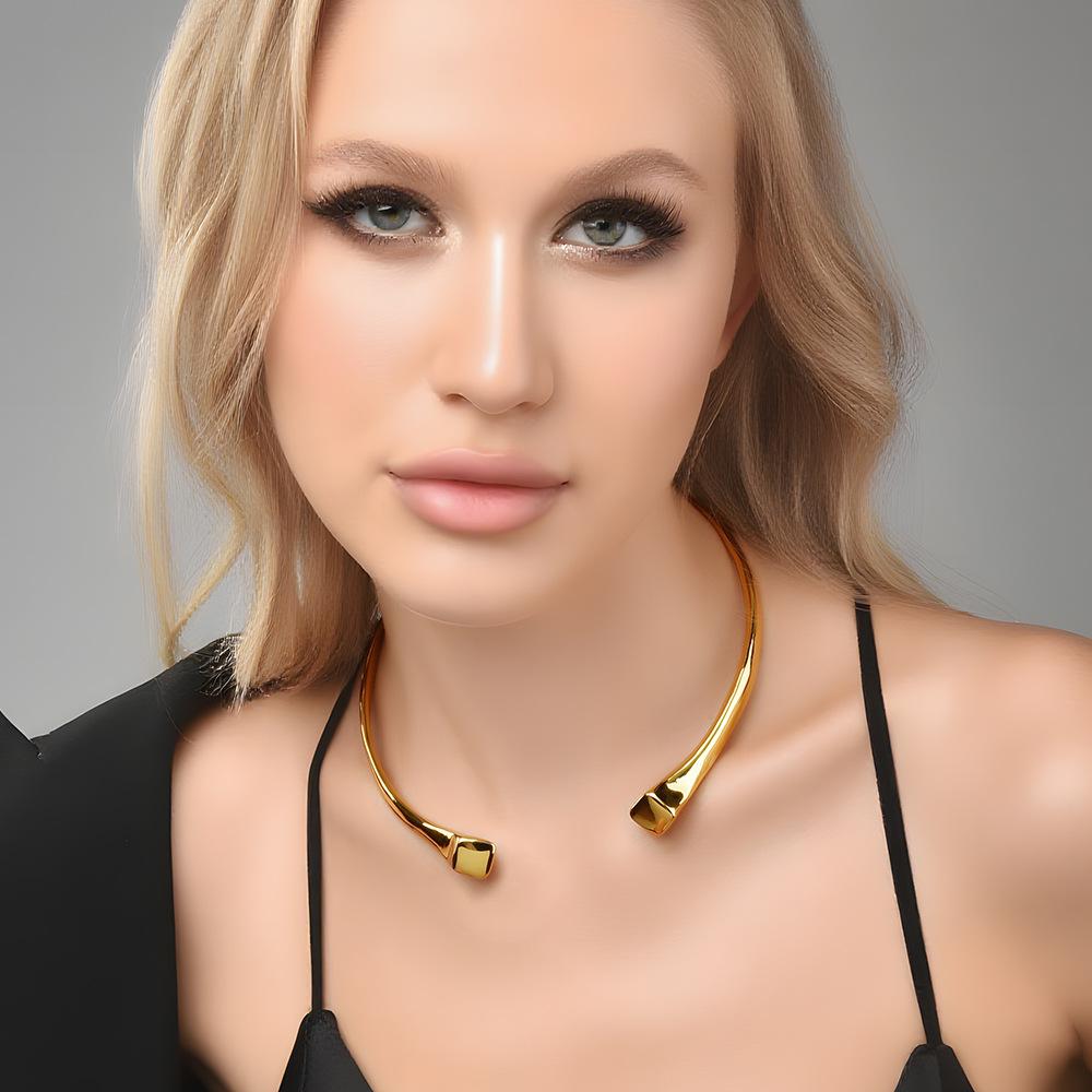 Temperament Opening and Closing Collar, Trendy Light Luxury Fashion Accessory, Pendant Necklace