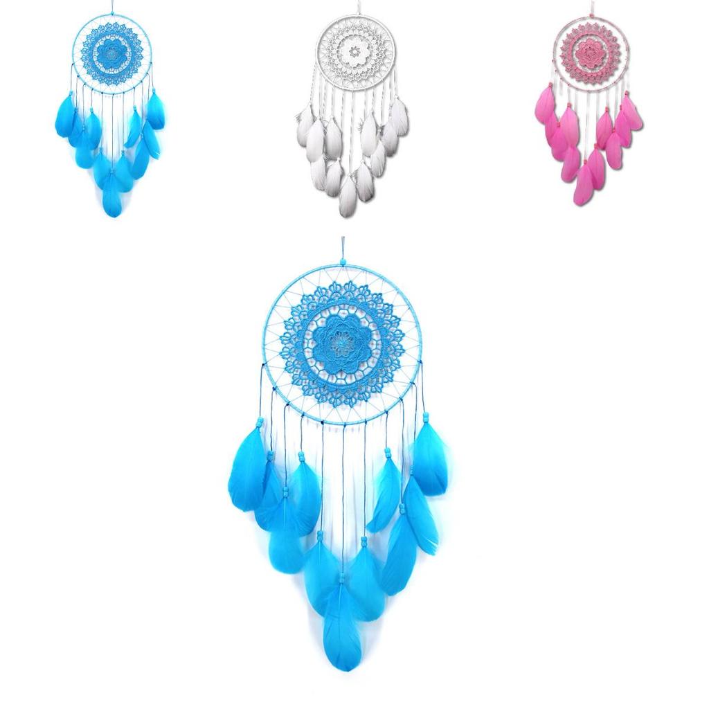Elegant Feather Dreamcatcher Wall Hanging Decorative Handcrafted Boho Decor For Home
