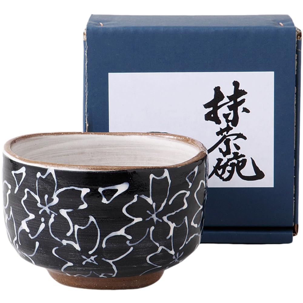 

Матча Диаметр x Высота Май Сакура Мино Сделано в Японии Пиала Але-нет, 11,8см 7,7см, (черный), Посуда,