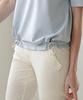 LAUV Straight No-Cut Elastic Waist Pants_White
