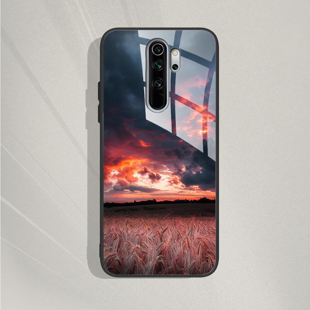 For Xiaomi Redmi Note 8 Pro Case Tempered Glass Pattern Silicone Cover Phone Cases For Redmi Note 8 Note8 Note 8T 8 t Fundas