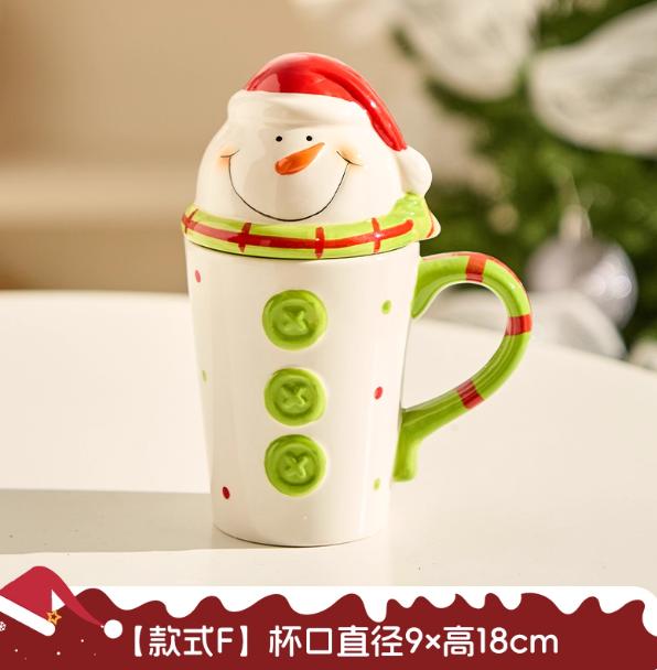 Snowman Mug Creative Large Capacity Ceramic Cup Coffee Cups Lovely Men and Women Birthday Christmas Gift Breakfast Cup