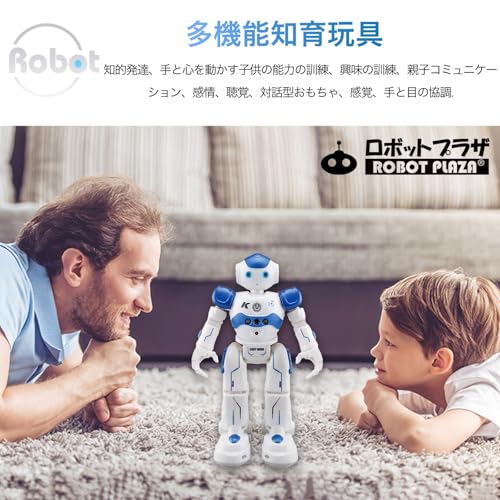 ROBOT PLAZA Robot Toy for Elementary School Kids, Moving, Birthday Gift for Boys and Girls, Educational Toy (Blue)