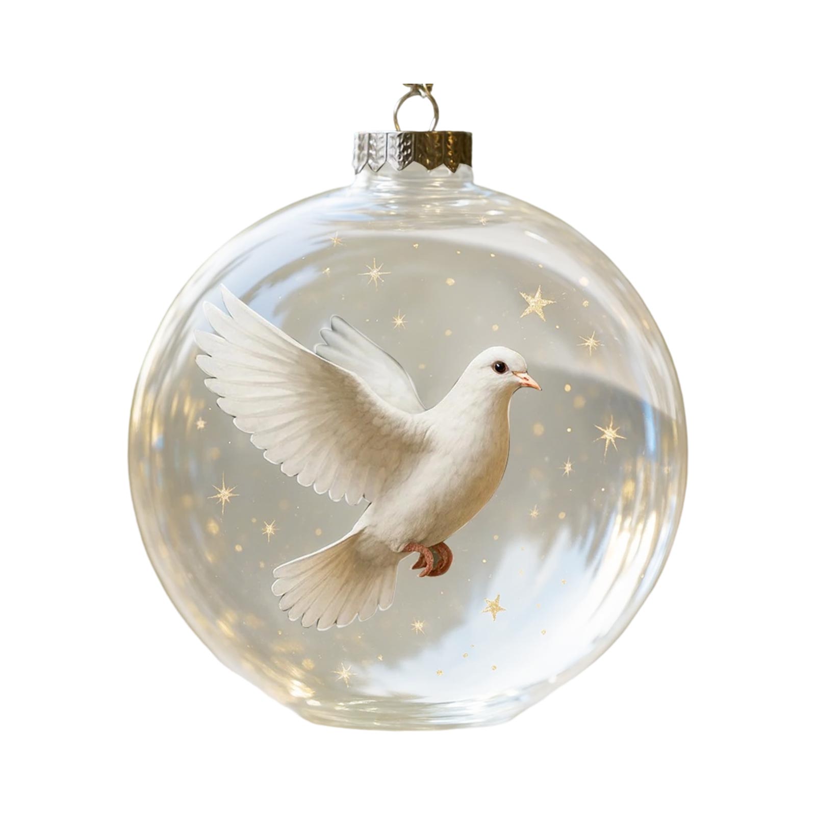 

3D Animal Christmas Ornaments, Transparent Plastic Christmas Balls, Christmas Tree Decorations One Size
