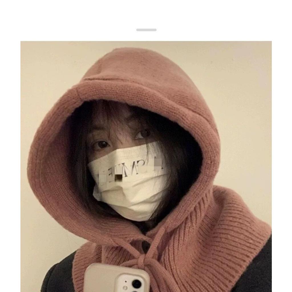 Windproof Hat, Button, Shawl Hat, Windproof Hat, Ear Protection Hat, Thermal Hat, Pullover Hat, Knitted Hat