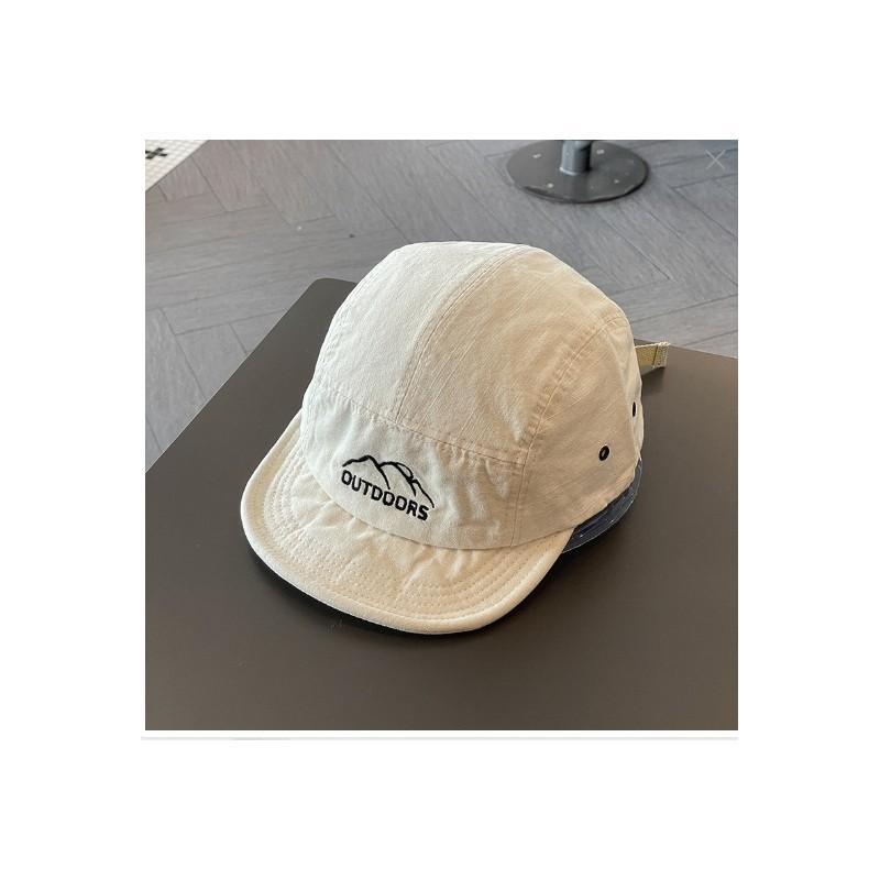 

Outdoors Letter Baseball Cap Short Brim Sun Hat With Adjustable Strap For Outdoor Activities білий