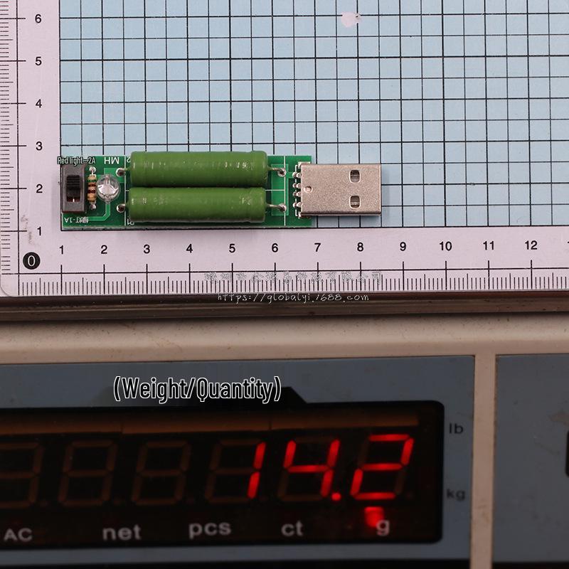 USB Charging Test Instrument with Switch for 2A/1A Discharging Resistor