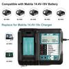 DC18RF Li-ion Super Fast Charger for Makita 14.4V-18V Lithium Battery BL1860B,BL1830,,BL1415,BL1440 with LED Screen, USB Port