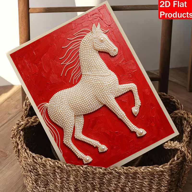 5D DIY Pearl Diamond Painting Kit Majestic Horse Full Drill Embroidery Mosaic Art Home Wall Decor Gift