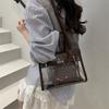 Transparent PVC Jelly Bag Spring 2025 New Mori Soft Girl Fashionable Versatile Portable Messenger Letter Tote Bag