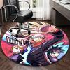 1pc Anime Cartoon Design Round Carpet  NonSlip Chair Mat for Office, Home Decor