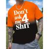 T-shirt Casual Lâche à Manches Courtes Nouveau pour l'Été Décontracté Polyvalent Créatif Amusant Lettre Impression 3D Homme Lâche Col Rond T-shirt