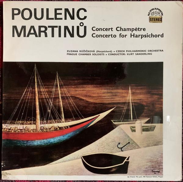 LP Record FRANCIS POULENC / BOHUSLAV MARTINŮ - Concerto Champetre / Concerto For H SUAST50926 Supraphon 1968 Czech Repu Classical Used